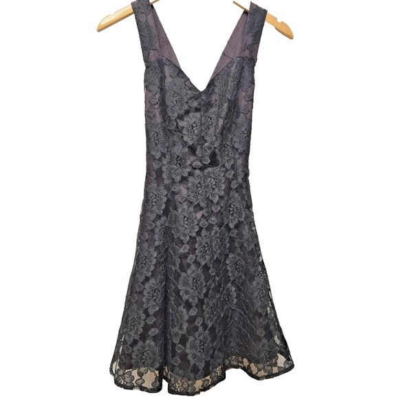 Vintage Rampage Black Lace Dress sz Small Juniors 3 A-line Fairygoth 90s Grunge - Picture 2 of 10